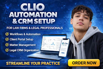 setup clio automation, clio manage CRM workflows, client portal and legal system