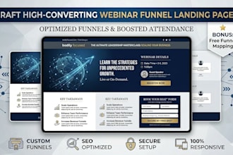craft high converting webinar funnel landing pages