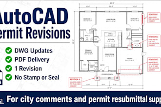 revise autocad permit drawings for city resubmittal
