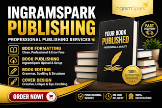 upload, fix errors, and publish your book on ingramspark