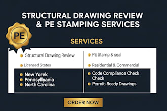 review and pe stamp structural drawings new york newjersey pennsylvania northca