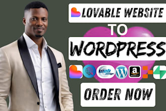 convert lovable ai website to wordpress, wix to wordpress, clone site