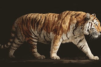 create realistic vector animal and birds