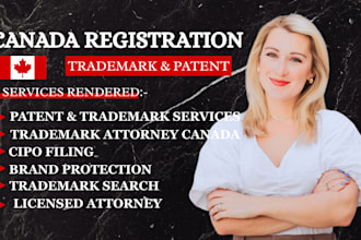 canada trademark registration, licensed trademark patent attorney, cipo filing
