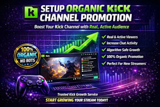 promote your kick channel to get real followers and live viewers