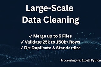 merge, validate, and standardize your large CSV or excel datasets