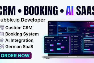 build german saas bubble io app CRM or custom no code web developer