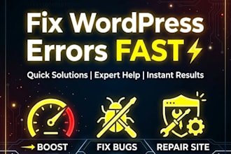 wordpress bug fix, error fixing and speed optimization expert