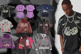design edgy y2k jersey and aesthetic streetwear for your brand