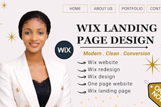 design wix landing page wix website design wix redesign