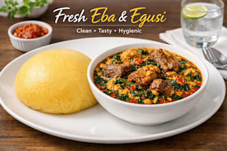 make eba and egusi soup for your family