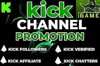 do organic kick promotion to increase live viewers chatters and followers