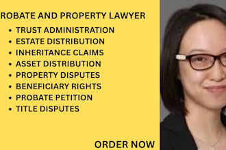 handle probate filings, property conflicts,trust issues and inheritance disputes