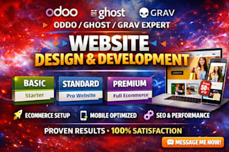 be your odoo ghost grav expert odoo ecommerce website design development