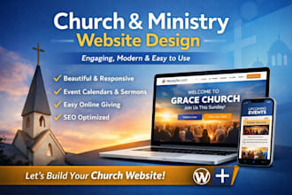 build a professional church website or ministry website