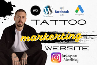 set up tattoo shop marketing, design tattoo studio website, tattoo artist ads