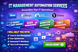 setup deel IT device asset josys saas management  IT workflow tines automation