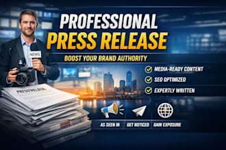 write a professional press release that boosts your brand authority, music