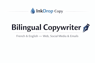 write compelling website copy in french or english
