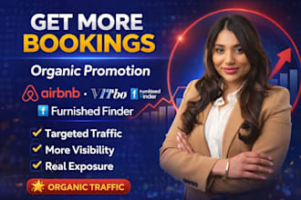 organically promote your airbnb, vrbo or furnished finder listing