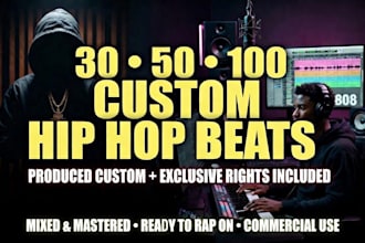 produce 30 50 or 100 hip hop beats exclusive