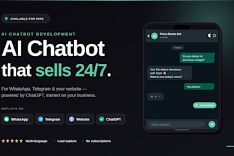 build an ai chatbot for whatsapp, telegram and your website