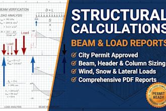provide structural calculations and beam calculation report for permit
