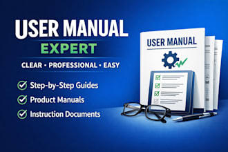 create professional user manual, product manual, instruction guide, user guide
