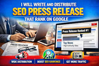 write and distribute SEO press releases that rank on google