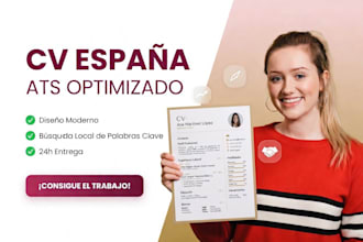 write a professional spanish CV resume and linkedin profile for the spain market