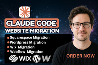 migrate claude code lovable website to wordpress wix squarespace webflow