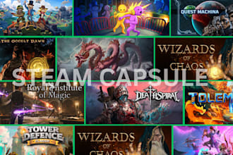 design steam capsule game art steam banner marketing for steam store