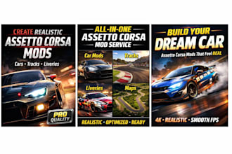 create your assetto corsa livery and helmet,racing,3d design,sim racing,assetto