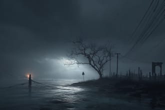 do mystical horror dark environment concept art or landscape