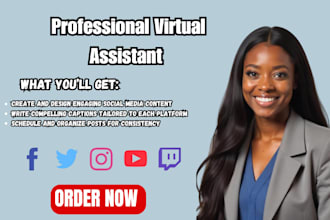 be your personal social media VA for instagram, linkedin twitter and content