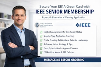 guide you to become an ieee senior member to support your eb1 visa