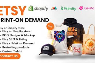 etsy pod print on demand etsy pod store design etsy seo listing digital products