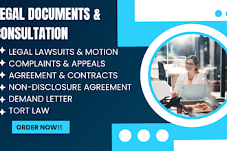 be your lawyer for legal appeal, complaint, lawsuit, and petitions