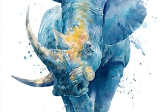draw watercolor animal illustration art for you