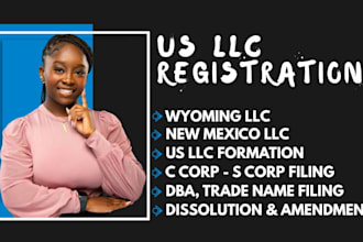 do US llc registration, ein application, wyoming llc, new mexico llc formation