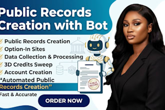 do public records creation with bot