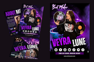 design artist press kit, music epk, dj press kit, speaker epk, dj website, logo