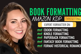 do aesthetic romantasy book formatting for KDP kindle and paperback
