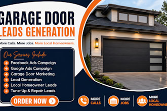 do garage door meta ads tune up repair, installation leads contractor google ads