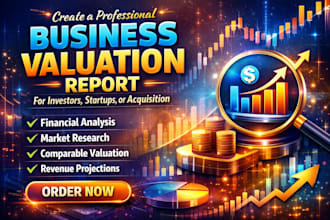 create a business valuation report for investors, startups, or acquisition