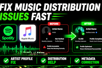 fix music distribution, music distribution issues artist profile