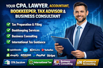 be your CPA, lawyer, accountant, bookkeeper, tax advisor and business consultant