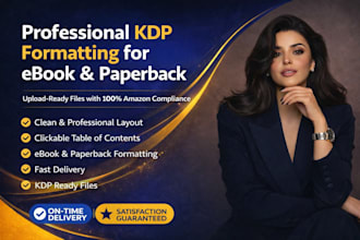 do book editing and book formatting for amazon KDP paperback, book publishing