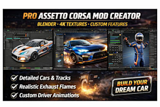 3d car model for iracing, assetto corsa, imu, corsa car mod, modify assetto car