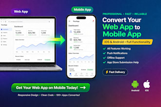 convert your web app into a mobile app for android ios